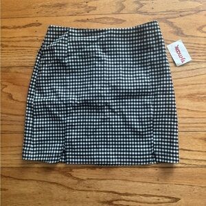 Black and White Checkered Skirt